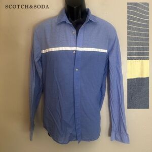 Scotch & Soda Long Sleeve Shirt Large Gently worn 100% cotton 20.5" armpits